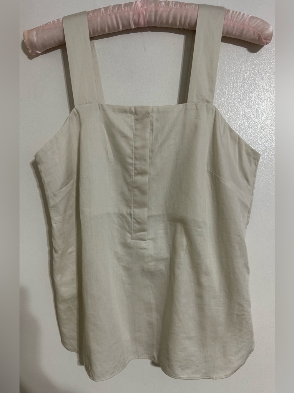 Stockholm Atelier Cream Square Neck Prima Cotton Tank Top - size 2 NWT